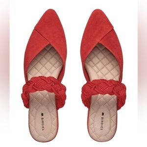 Birdies Swan Mule Scarlet Braided Cuff - Size 9.5 (fits like a 9) - worn once!